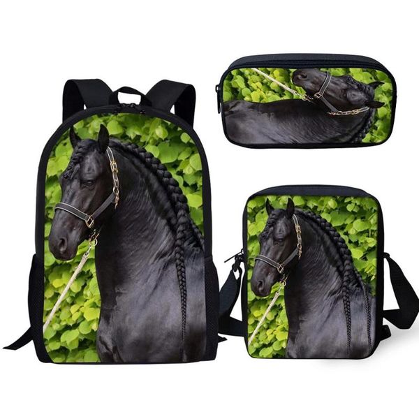 school bags black friesian horse backpack set/3pcs boy girl student bookbag 16 inch satchel children knapsack daypack travel bag 2021
school bags black friesian horse backpack set/3pcs boy girl student bookbag 16 inch satchel children knapsack daypack travel bag 2021