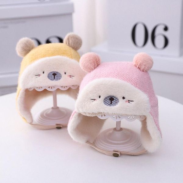 caps & hats cute double pompom baby hat cartoon bears winter for kids knitted plush thicken warm boys girls ear protection bonnet, Yellow
caps & hats cute double pompom baby hat cartoon bears winter for kids knitted plush thicken warm boys girls ear protection bonnet, Yellow