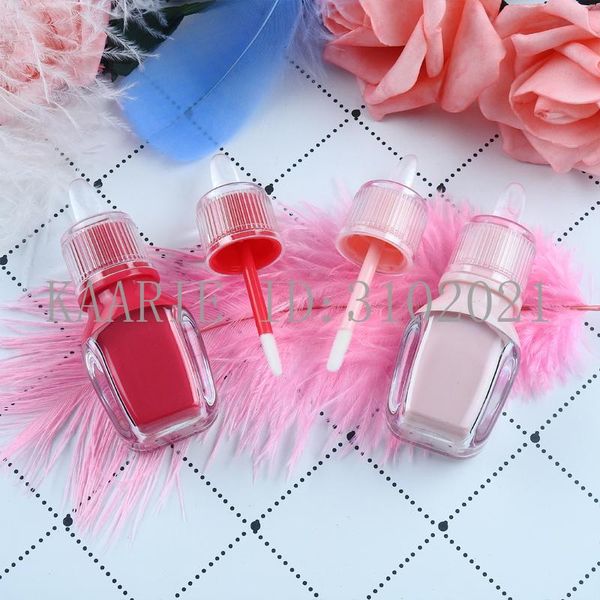 empty lovely creative cosmetic lip oil refillable bottle, portable beauty lipgloss tube , diy pink/red liquid lipstick container
