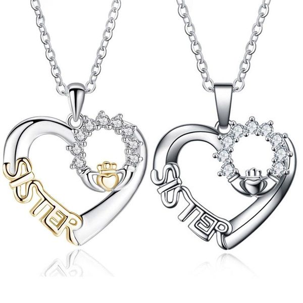 pendant necklaces 1pcs high-grade the loving friendship necklace sister zircon for birthday gift, Silver
pendant necklaces 1pcs high-grade the loving friendship necklace sister zircon for birthday gift, Silver