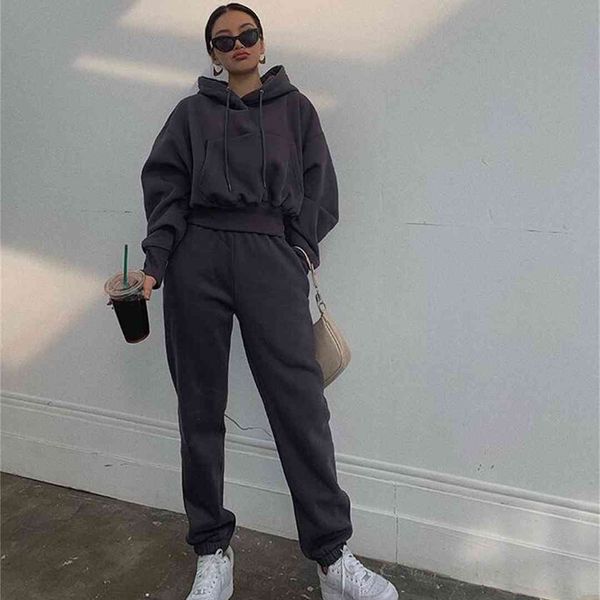autumn winter streetwear women joggers 2 piece sets hooded sweatshirt pants two piece set tracksuit fleece outfits sweatpants, White
autumn winter streetwear women joggers 2 piece sets hooded sweatshirt pants two piece set tracksuit fleece outfits sweatpants, White