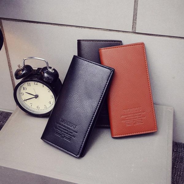 wallets retro men's leather wallet long purse pu card bag thin student fashion with coin, Red;black
wallets retro men's leather wallet long purse pu card bag thin student fashion with coin, Red;black
