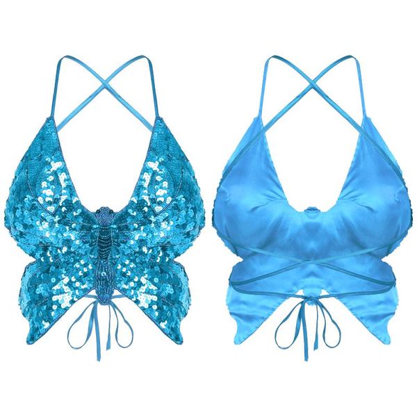 bras women lake blue solid shiny butterfly shaped bra spaghetti strap lace-up sleeveless backless crop vest for belly dance, Red;black
bras women lake blue solid shiny butterfly shaped bra spaghetti strap lace-up sleeveless backless crop vest for belly dance, Red;black