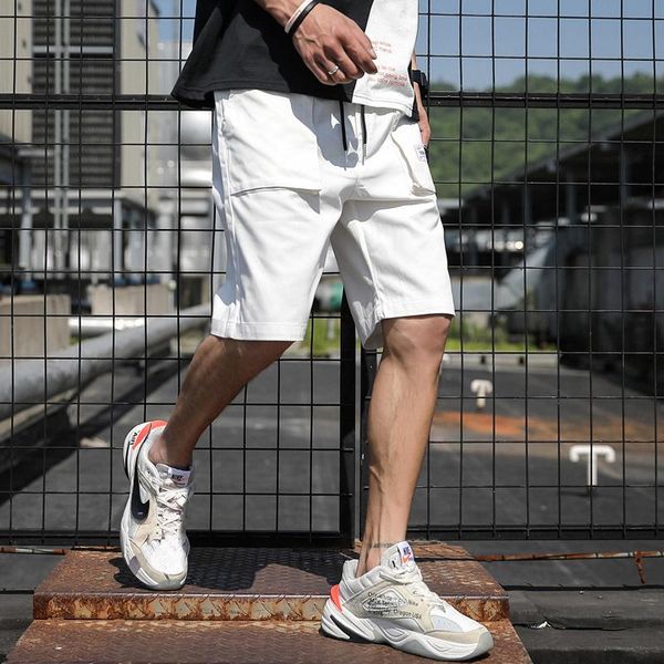 men's shorts 2021 loose and breathable tooling summer fashion korean casual pants, White;black
men's shorts 2021 loose and breathable tooling summer fashion korean casual pants, White;black