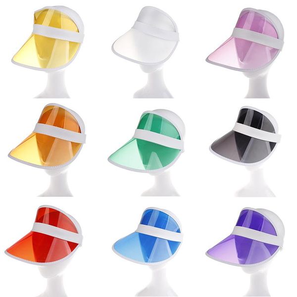 wide brim hats anti-uv sunscreen hat summer women men sun color transparent empty plastic pvc visor caps bicycle sunshade sports, Blue;gray
wide brim hats anti-uv sunscreen hat summer women men sun color transparent empty plastic pvc visor caps bicycle sunshade sports, Blue;gray