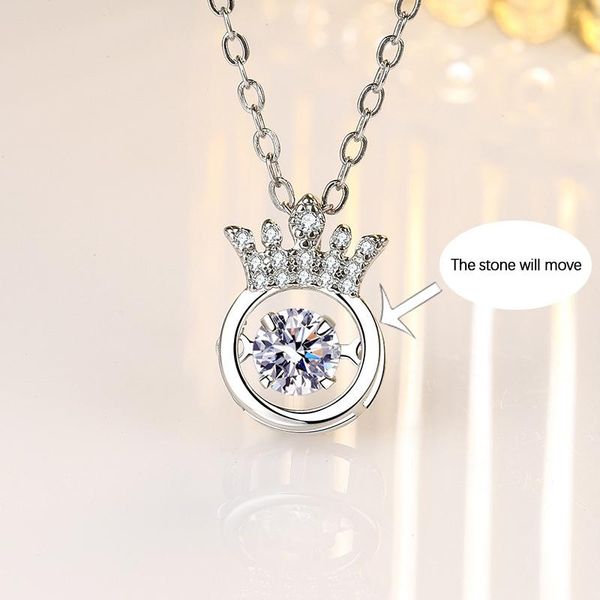 pendant necklaces tanabata valentine's day smart crown necklace female simple rose gold beating heart clavicle chain, Silver
pendant necklaces tanabata valentine's day smart crown necklace female simple rose gold beating heart clavicle chain, Silver