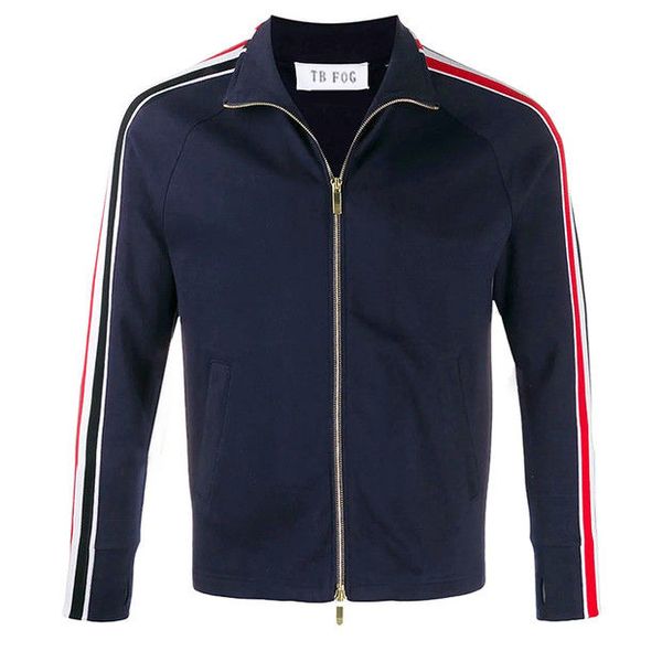 men tb fog double side webbing stitching striped cotton zipper sports cardigan sweater jacket hoodies 2021, Black;brown
men tb fog double side webbing stitching striped cotton zipper sports cardigan sweater jacket hoodies 2021, Black;brown