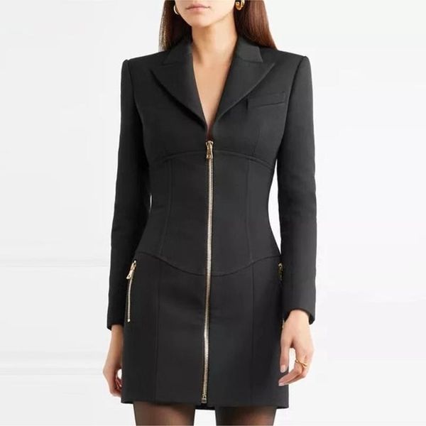 casual dresses excellent quality 2021 stylish career dress for women lion buttons notched collar zipper, Black;gray
casual dresses excellent quality 2021 stylish career dress for women lion buttons notched collar zipper, Black;gray