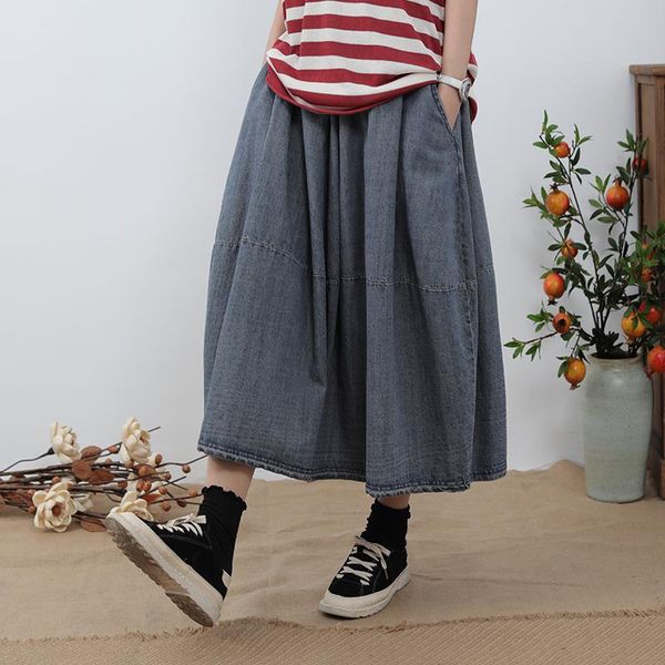 skirts women solid color elastic waist a-line loose pockets spring summer office lady dm001, Black
skirts women solid color elastic waist a-line loose pockets spring summer office lady dm001, Black
