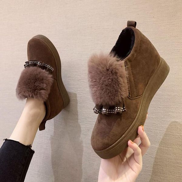 boots fashion women snow shoes thick-soled colorblock pompom brock wedges short ankle comfortable winter warm d922#, Black
boots fashion women snow shoes thick-soled colorblock pompom brock wedges short ankle comfortable winter warm d922#, Black