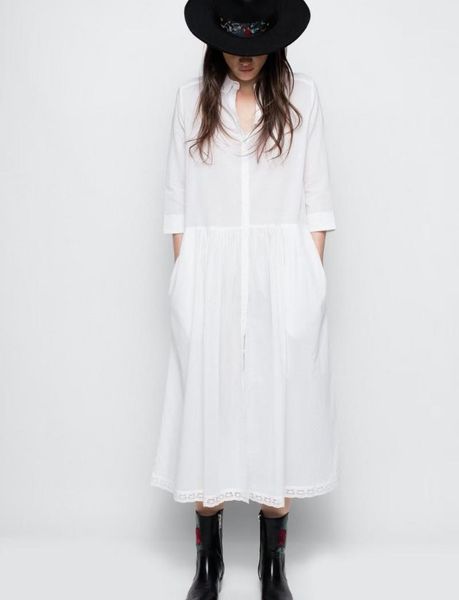 casual dresses women's lace trim midi dress white black cotton single breasted turn-down collar 2021 office ladies robe, Black;gray
casual dresses women's lace trim midi dress white black cotton single breasted turn-down collar 2021 office ladies robe, Black;gray