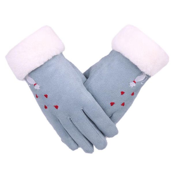 cycling gloves suede glove lady winter sweet and lovely korean students warm plush thick riding windproof driving, Black
cycling gloves suede glove lady winter sweet and lovely korean students warm plush thick riding windproof driving, Black