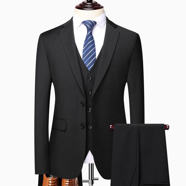 men's suits & blazers ( jacket + vest pants ) brand boutique solid color formal business office suit three-piece groom wedding dress, White;black
men's suits & blazers ( jacket + vest pants ) brand boutique solid color formal business office suit three-piece groom wedding dress, White;black