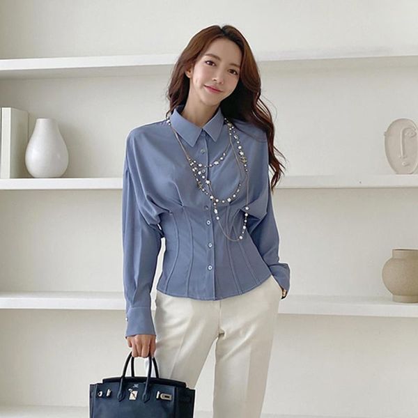 women's blouses & shirts coigarsam office lady full sleeve shirt womens spring solid loose women drill blue 817, White
women's blouses & shirts coigarsam office lady full sleeve shirt womens spring solid loose women drill blue 817, White