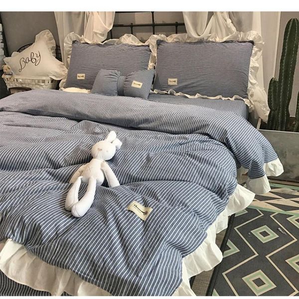 bedding sets ins small and pure fresh girl princess wind four-piece stripe cotton washing lotus leaf lace
bedding sets ins small and pure fresh girl princess wind four-piece stripe cotton washing lotus leaf lace