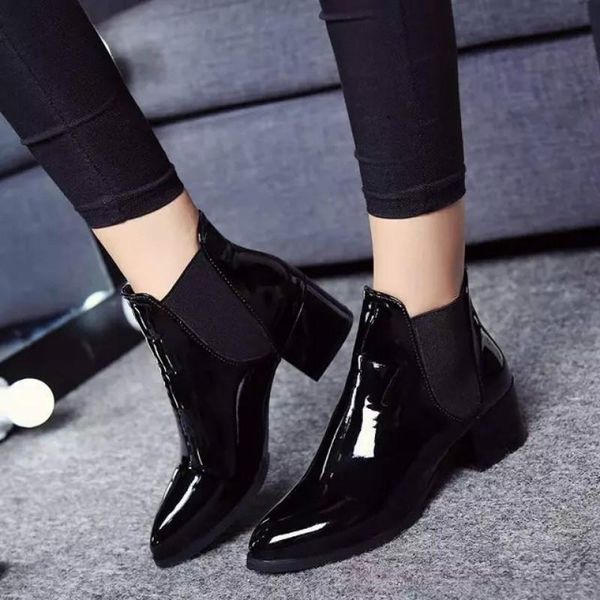 boots drop 2021 arrival fashion shoes women elasticated patent leather ankle pointed low heel boot female sexy, Black
boots drop 2021 arrival fashion shoes women elasticated patent leather ankle pointed low heel boot female sexy, Black