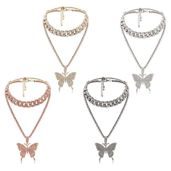 chains 2pcs sparking fully crystal pave butterfly pendant cubic zircon 3d necklace fashion jewelry, Silver
chains 2pcs sparking fully crystal pave butterfly pendant cubic zircon 3d necklace fashion jewelry, Silver
