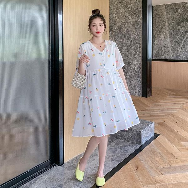 maternity dresses 55785# dress summer chiffon short sleeves loose stylish floral pregnant women mom, White
maternity dresses 55785# dress summer chiffon short sleeves loose stylish floral pregnant women mom, White