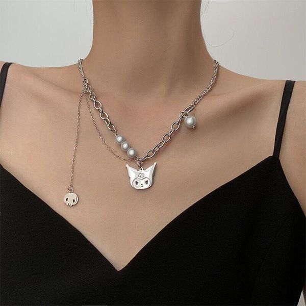 chains fashion necklace 2021 for women kpop cute kitten pendant goth grunge pearl chain aesthetic charm female beads jewelry accesories, Silver
chains fashion necklace 2021 for women kpop cute kitten pendant goth grunge pearl chain aesthetic charm female beads jewelry accesories, Silver