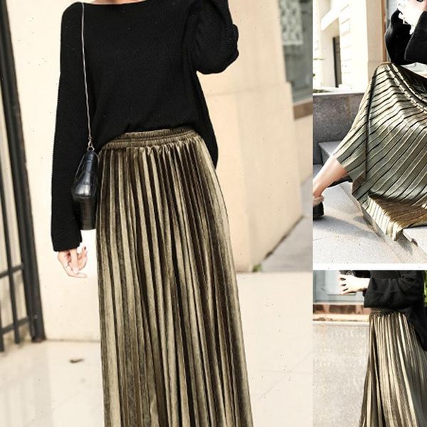high waist velvet pleated skirt women winter vintage black skirt ladies 2020 long solid color maxi elascity casual party skirt
high waist velvet pleated skirt women winter vintage black skirt ladies 2020 long solid color maxi elascity casual party skirt