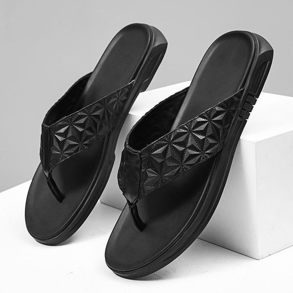 slippers summer genuine leather men luxury mens anti-skid beach shoes classic cool flip flops handmade outdoor flats, Black
slippers summer genuine leather men luxury mens anti-skid beach shoes classic cool flip flops handmade outdoor flats, Black