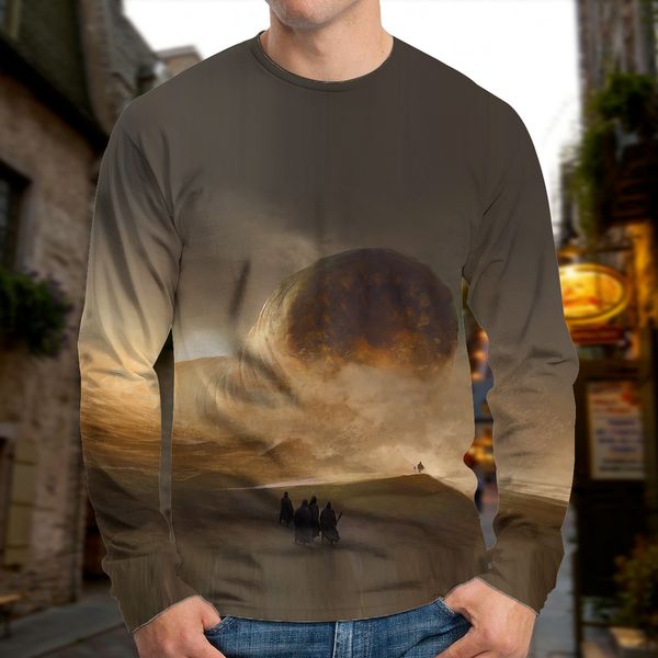 men's european and dune wonders printed 3d t-shirt visual impact party streetwear round neck long sleeve designer xl printed daily top, White;black
men's european and dune wonders printed 3d t-shirt visual impact party streetwear round neck long sleeve designer xl printed daily top, White;black