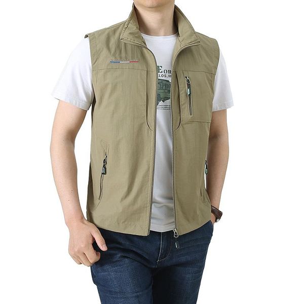 men's vests summer mesh thin multi pocket vest men casual sleeveless jacket breathable reporter pographer waistcoat outdoor fishing, Black;white
men's vests summer mesh thin multi pocket vest men casual sleeveless jacket breathable reporter pographer waistcoat outdoor fishing, Black;white
