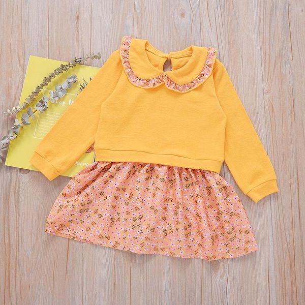 spring autumn girl dress cotton long sleeve mustard children sress kids clothes, Red;yellow
spring autumn girl dress cotton long sleeve mustard children sress kids clothes, Red;yellow