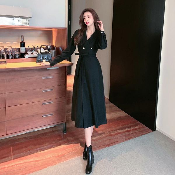 casual dresses women long sleeve hepburn black shirt loose elegant maxi dress sashes vintage split slim midi vestido, Black;gray
casual dresses women long sleeve hepburn black shirt loose elegant maxi dress sashes vintage split slim midi vestido, Black;gray