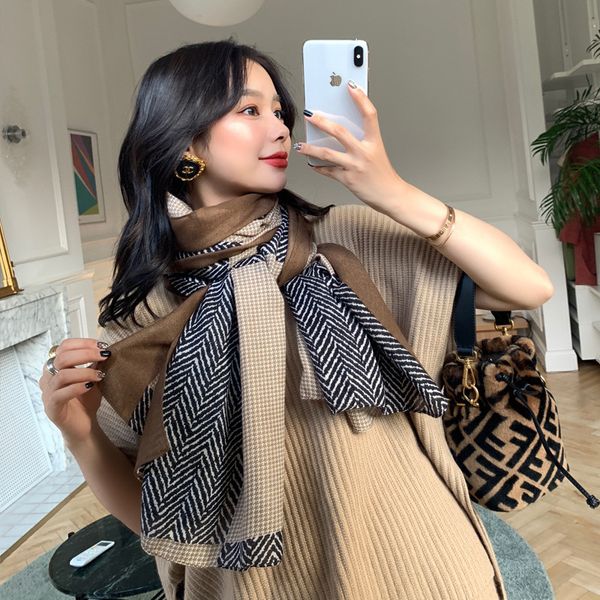 design korean version new spring and autumn stitching lattice soft cotton linen scarf women's long summer travel sunscreen shawl, Blue;gray
design korean version new spring and autumn stitching lattice soft cotton linen scarf women's long summer travel sunscreen shawl, Blue;gray