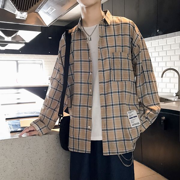 2021 korean style men's new pattern coats shirts lattice printing fashion trend long sleeve 4 color shirt -2xl q4yq, White
2021 korean style men's new pattern coats shirts lattice printing fashion trend long sleeve 4 color shirt -2xl q4yq, White