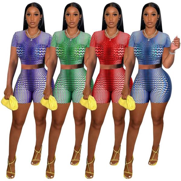 women's tracksuits women short 2pcs 2021 est o-neck sleeves fashion print t-shirts high waist skinny shorts sports yoga outfits, Gray
women's tracksuits women short 2pcs 2021 est o-neck sleeves fashion print t-shirts high waist skinny shorts sports yoga outfits, Gray