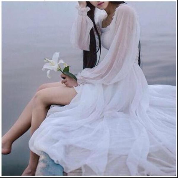 white beach dress fashion women lantern sleeve fairy chiffon princess dress high wait loose casual a line holiday vestidos, Black;gray
white beach dress fashion women lantern sleeve fairy chiffon princess dress high wait loose casual a line holiday vestidos, Black;gray