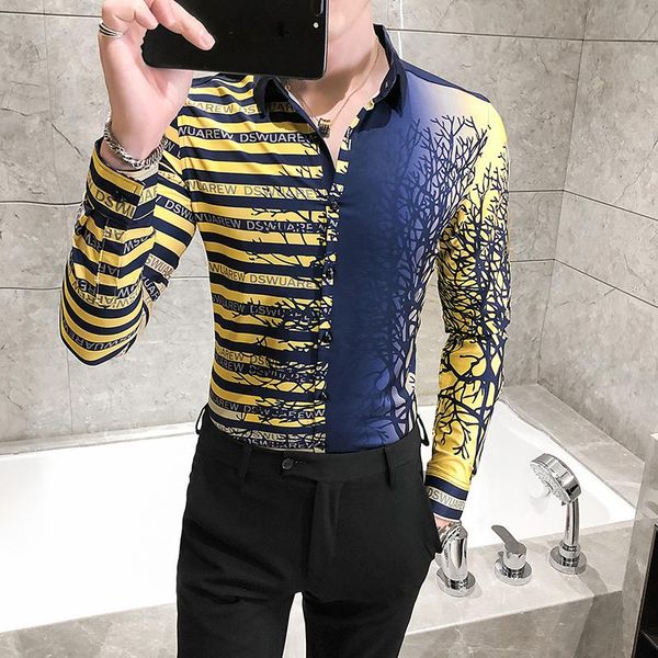 men's casual shirts 2021 autumn striped shirt men korean slim fit long sleeve dress streetwear social party male clothing camisa mascul, White;black
men's casual shirts 2021 autumn striped shirt men korean slim fit long sleeve dress streetwear social party male clothing camisa mascul, White;black