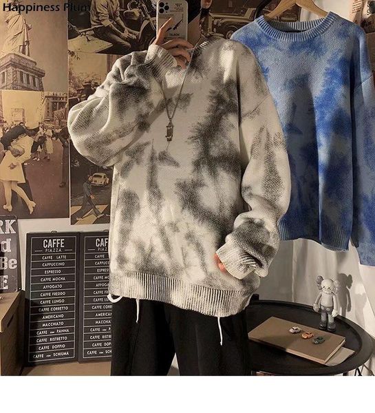 men's sweaters autumn winter sweater trend personality knit harajuku style loose bottom line, White;black
men's sweaters autumn winter sweater trend personality knit harajuku style loose bottom line, White;black