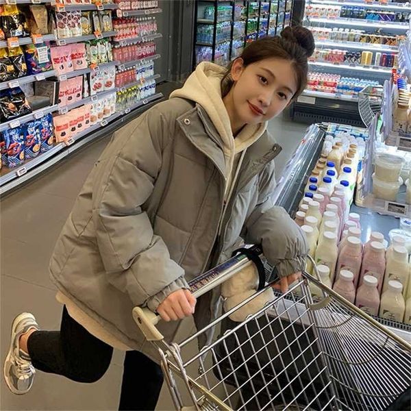 short winter jacket women thick warm down cotton parka coat casual loose korean 211216, Black
short winter jacket women thick warm down cotton parka coat casual loose korean 211216, Black