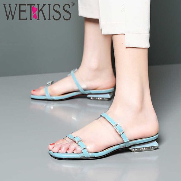 wetkiss transparent pvc slippers women summer slides shoes low heels crystal party mules shoes female cow leather shoes ladies 210630, Black
wetkiss transparent pvc slippers women summer slides shoes low heels crystal party mules shoes female cow leather shoes ladies 210630, Black
