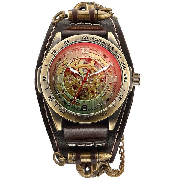 wristwatches antique skeleton men automatic mechanical watch gothic clock steampunk self winding watches brown vintage reloj hombre, Slivery;brown
wristwatches antique skeleton men automatic mechanical watch gothic clock steampunk self winding watches brown vintage reloj hombre, Slivery;brown