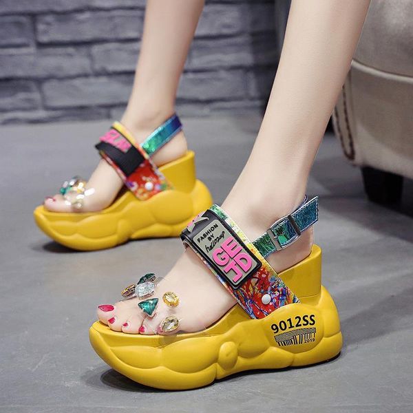 sandals transparent buckle strap rhinestone patchwork hollow out beach shoes platform peep toe light non-slip wedges roman, Black
sandals transparent buckle strap rhinestone patchwork hollow out beach shoes platform peep toe light non-slip wedges roman, Black