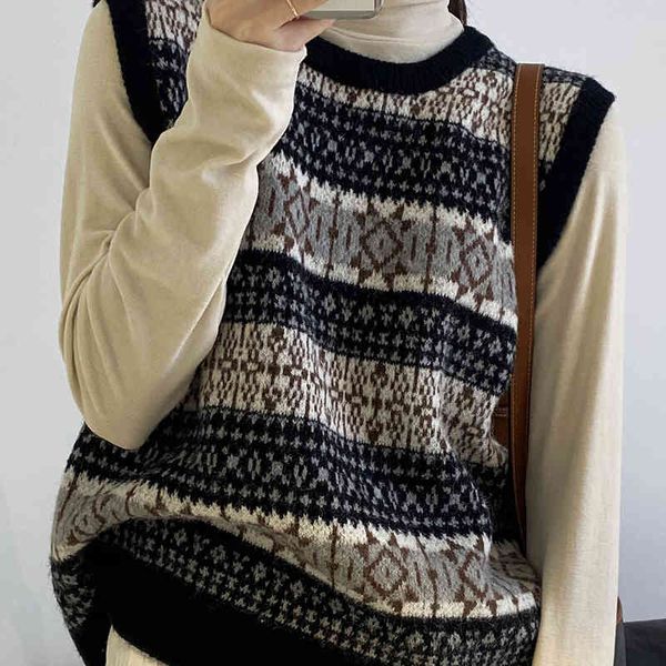 women's sweaters vests retro sleeveless, printed clothing for women, knitted or crocheted, slim, casual, b3el, White;black
women's sweaters vests retro sleeveless, printed clothing for women, knitted or crocheted, slim, casual, b3el, White;black