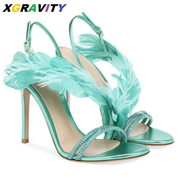 sandals xgravity plumage crystal ankle strap bridal summer wedding shoes feather high heel prom pumps ladies sandalias b351, Black
sandals xgravity plumage crystal ankle strap bridal summer wedding shoes feather high heel prom pumps ladies sandalias b351, Black