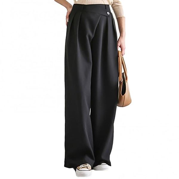 women's pants & capris 65% dropwomen high waist solid color irregular waistband wide leg loose trousers, Black;white
women's pants & capris 65% dropwomen high waist solid color irregular waistband wide leg loose trousers, Black;white