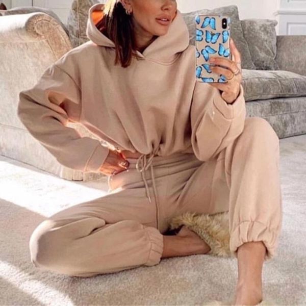 women's two piece pants tracksuits pant sets fleece hoodies set 2021 autumn lace up solid sweatshirts female sports suits, White
women's two piece pants tracksuits pant sets fleece hoodies set 2021 autumn lace up solid sweatshirts female sports suits, White