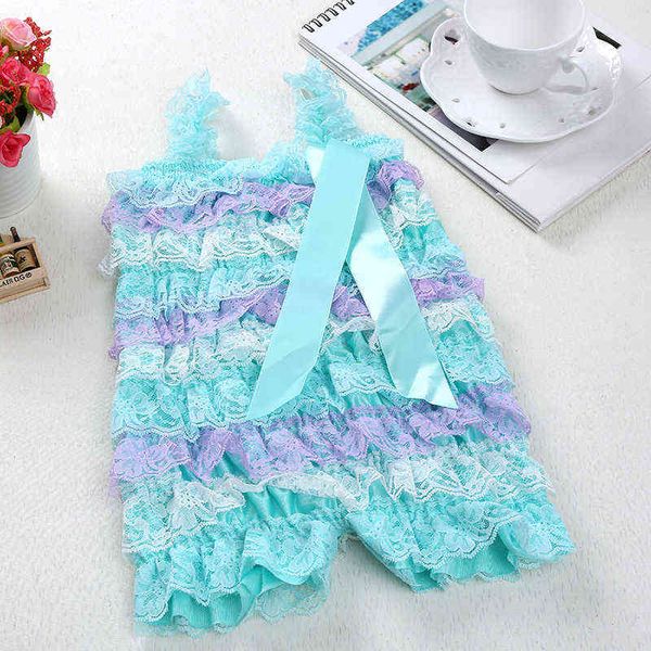 

summer style newborn baby lace ruffle petti rompers toddler girls fashion birthday party romper 2017 pgraphy props clothes g220223, Blue