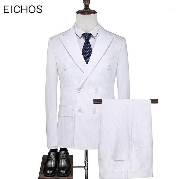 men's suits & blazers men double breasted suit white wedding groom dress slim fit male party prom costume mens with vest pants, White;black
men's suits & blazers men double breasted suit white wedding groom dress slim fit male party prom costume mens with vest pants, White;black