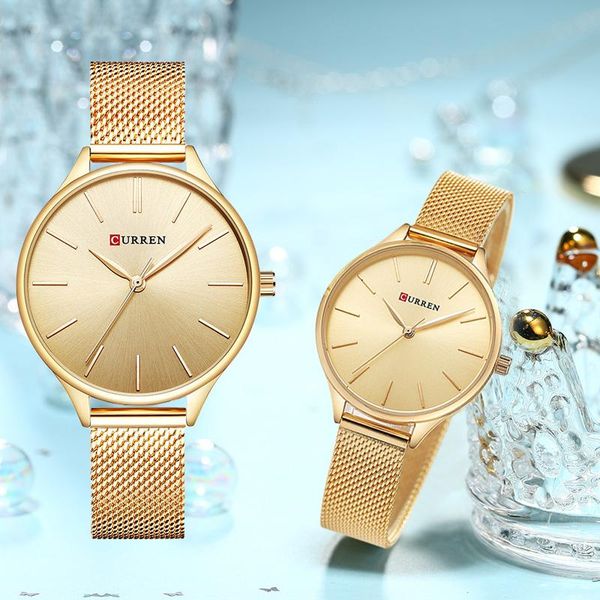 wristwatches curren women fashion ladies quartz watch bracelet set dial simple gold luxury wristwatch, Slivery;brown
wristwatches curren women fashion ladies quartz watch bracelet set dial simple gold luxury wristwatch, Slivery;brown