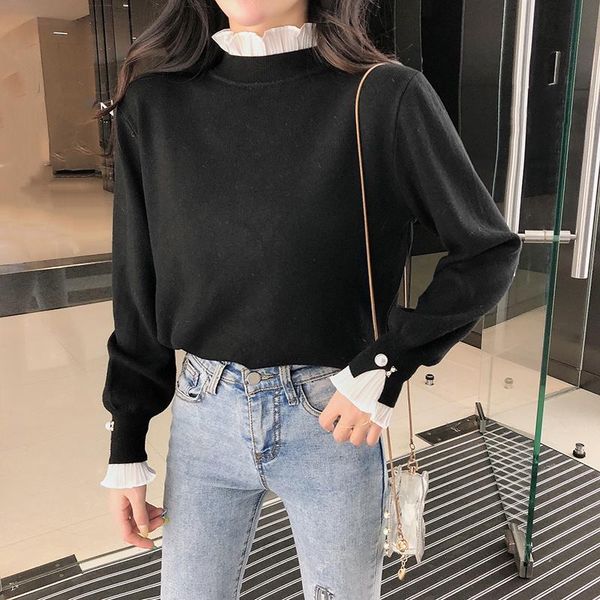 women's sweaters women sweet bottoming knitted sweater lady autumn winter turtleneck long sleeves design pearls sueter female warm pul, White;black
women's sweaters women sweet bottoming knitted sweater lady autumn winter turtleneck long sleeves design pearls sueter female warm pul, White;black