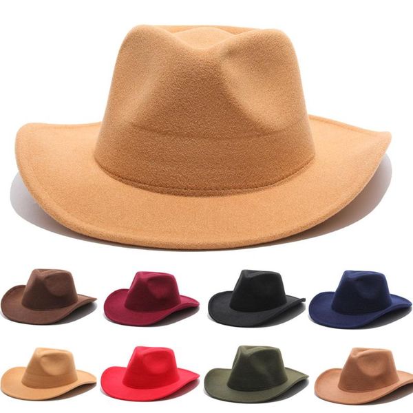 wide brim hats 2021 western cowboy winter fedora for women fashion flat felt jazz gradient men goth cap, Blue;gray
wide brim hats 2021 western cowboy winter fedora for women fashion flat felt jazz gradient men goth cap, Blue;gray