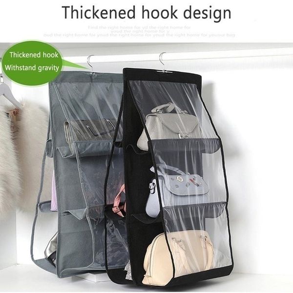 storage boxes & bins 2pcs 6 pocket hanging handbag organizer for wardrobe closet transparent bag sundries shoes bags with hanger pouch
storage boxes & bins 2pcs 6 pocket hanging handbag organizer for wardrobe closet transparent bag sundries shoes bags with hanger pouch