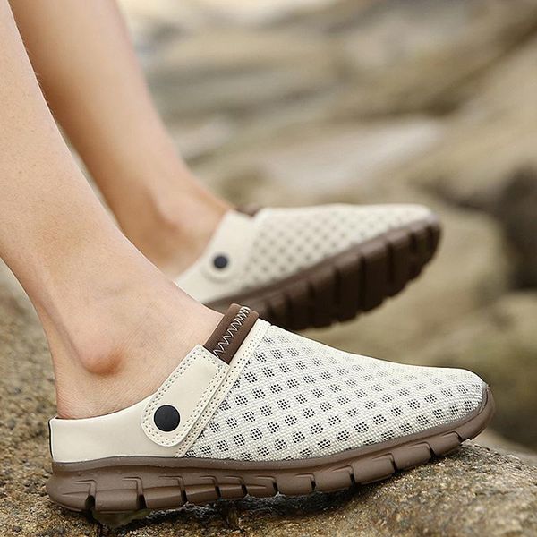 men women summer sandal mesh mules breathable padded beach flip flops shoes solid flat bath slippers outside slippers drop ship, Black
men women summer sandal mesh mules breathable padded beach flip flops shoes solid flat bath slippers outside slippers drop ship, Black
